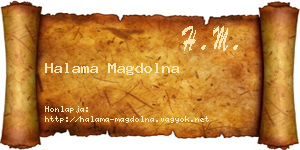Halama Magdolna névjegykártya